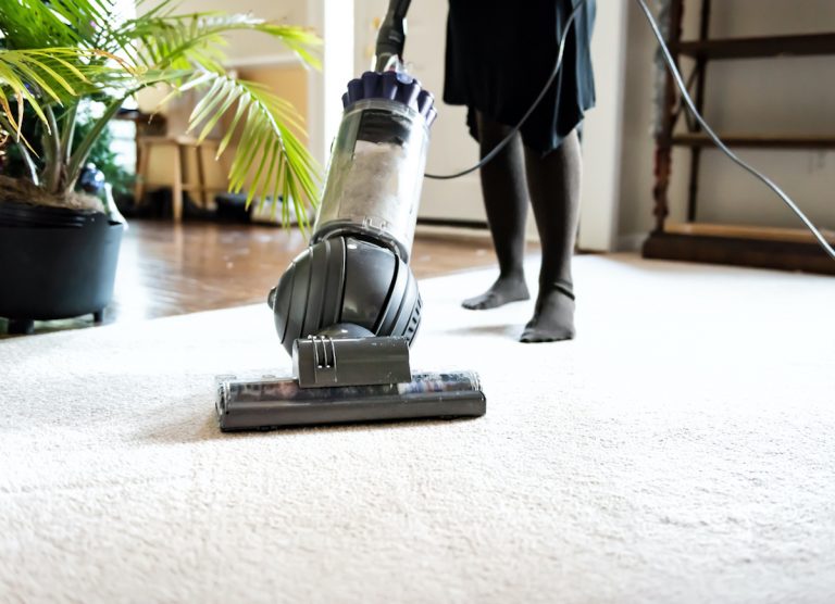 Vacuuming carpets